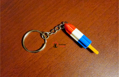 Red, White & Blue Ice Pop Keychain