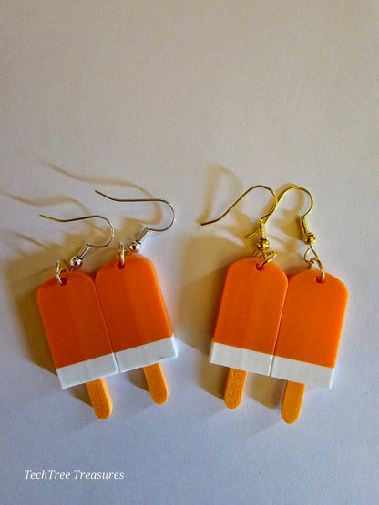 Earrings| Orange Cream Bar Novelty Summer Ice cream Decor