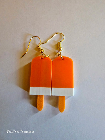 Earrings| Orange Cream Bar Novelty Summer Ice cream Decor