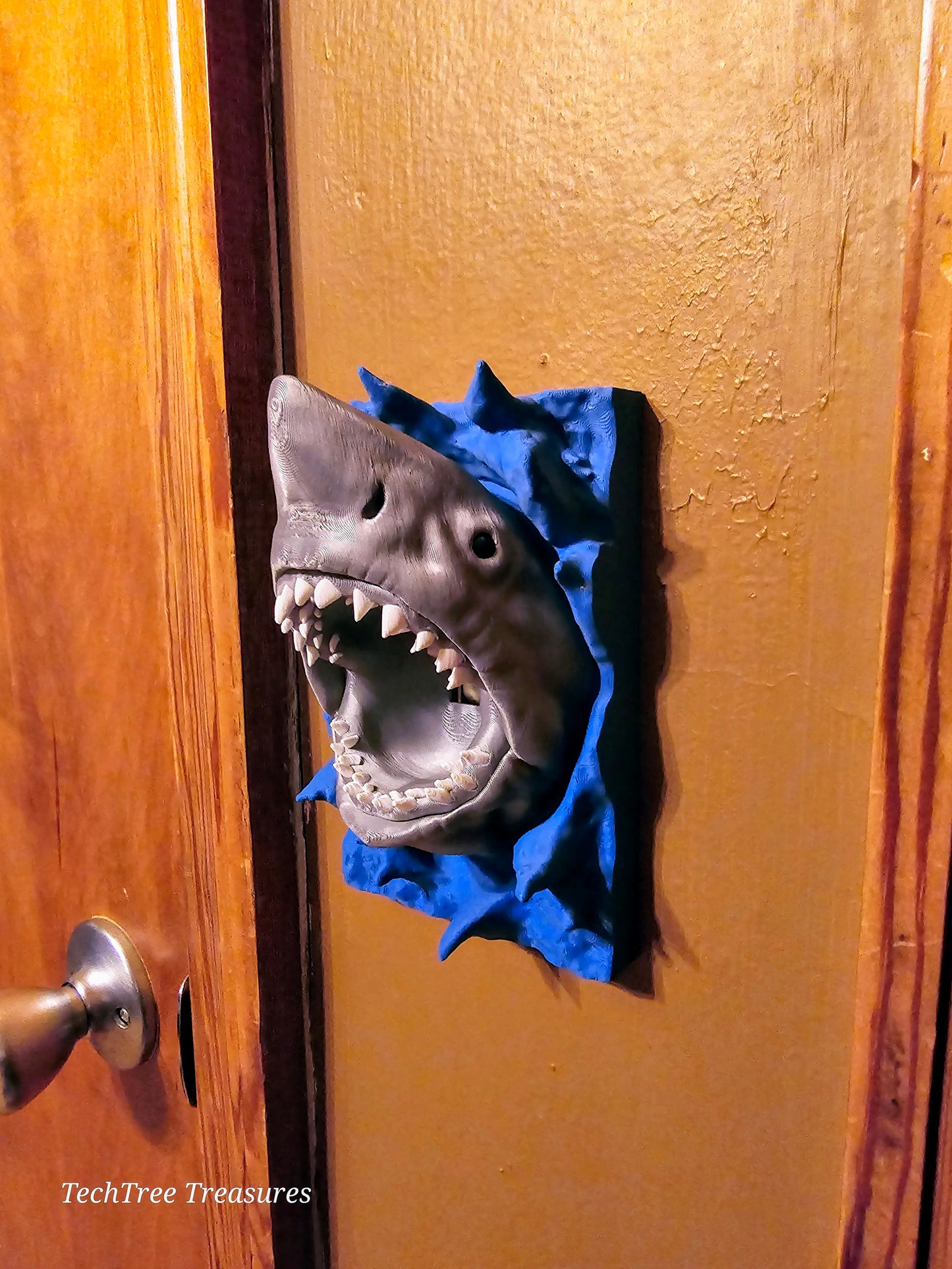 Shark light Switch Cover - Great White Shark WIth Water Splash Light Base