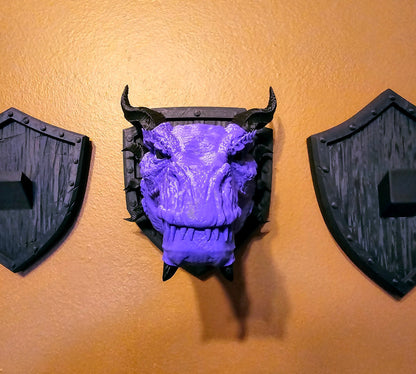 Dragon Head Trophy Wall Mount- Western Dragon Exquisite 3D Printed Fantasy Decor