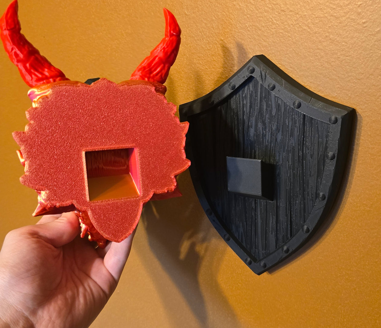 Fire Dragon Head Trophy Wall Mount- Exquisite 3D Printed Fantasy Decor