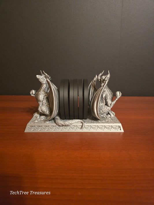 Dragon Table Coasters and Holder Decor Set