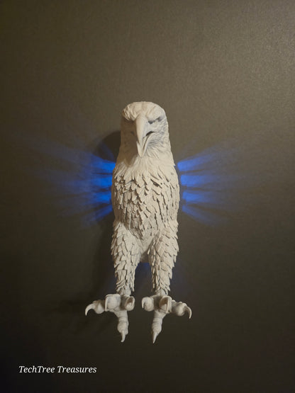 The Majestic Flying Bald Eagle Hanging Wall Light / Wall Mounted Light / Wall Art / Battery Wall Light