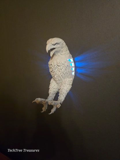 The Majestic Flying Bald Eagle Hanging Wall Light / Wall Mounted Light / Wall Art / Battery Wall Light