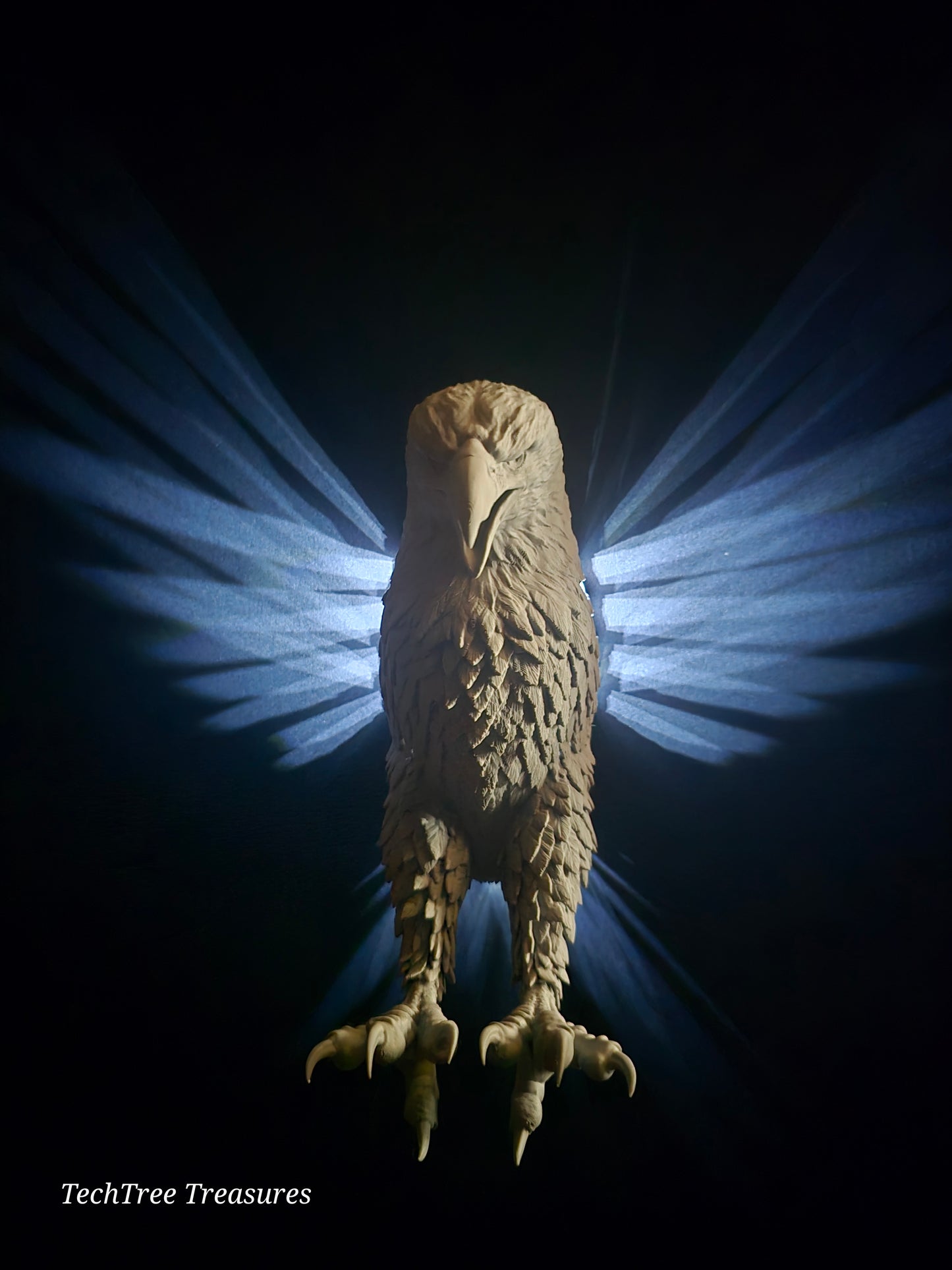 The Majestic Flying Bald Eagle Hanging Wall Light / Wall Mounted Light / Wall Art / Battery Wall Light