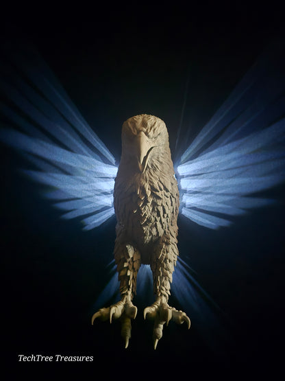 The Majestic Flying Bald Eagle Hanging Wall Light / Wall Mounted Light / Wall Art / Battery Wall Light