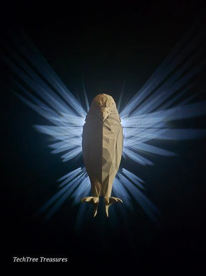 The Majestic Resting Bald Eagle Hanging Wall Light / Wall Mounted Light / Wall Art / Battery Wall Light