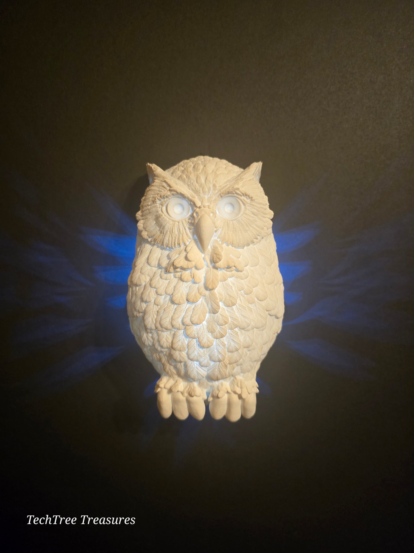 The Enchanted Day Owl Hanging Wall Light / Wall Mounted Light / Wall Art / Battery Wall Light