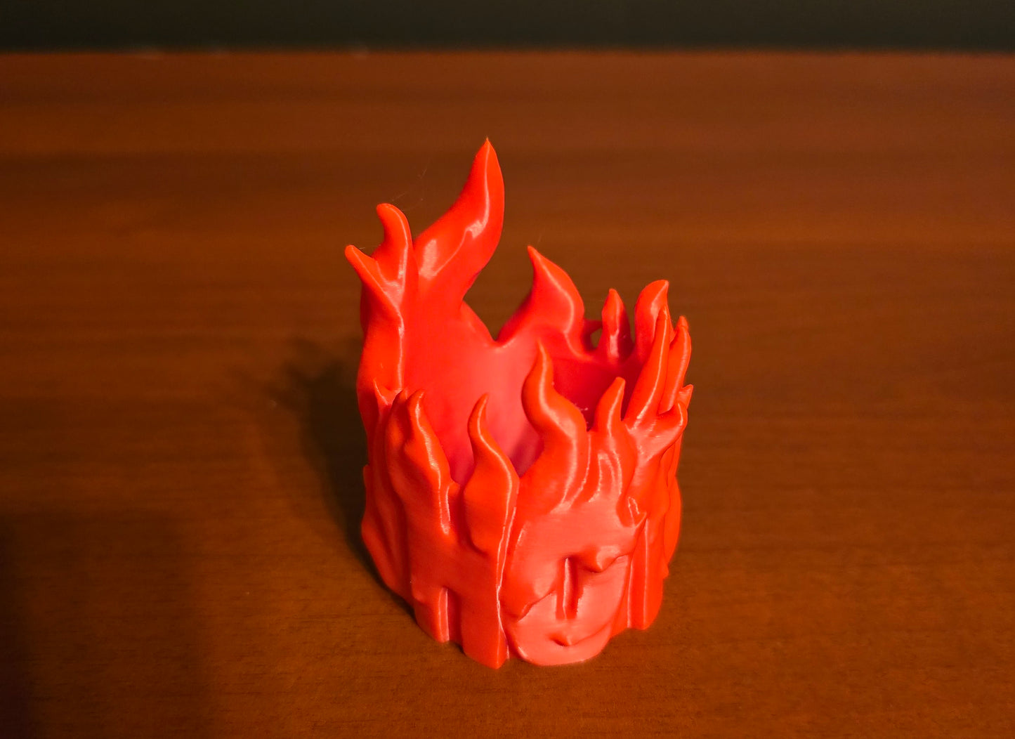 Caution Hot! 3D Printed Tabasco Sauce Holder - Flame-Themed 2 OZ Spicy Bottle Stand