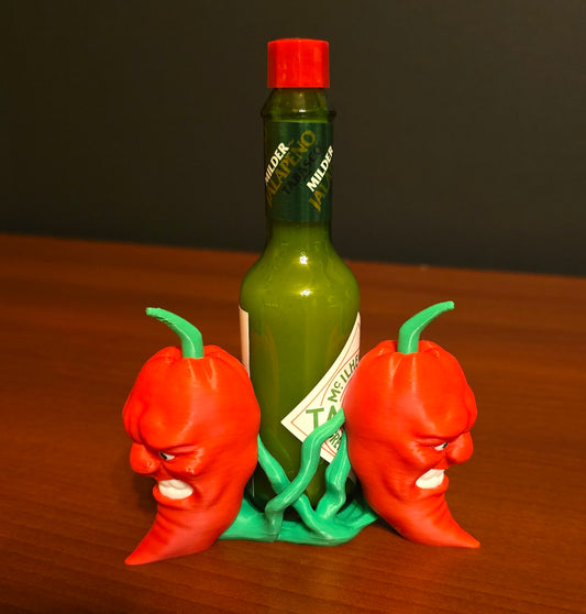 Carolina Reaper Red Pepper Tabasco/Hot Sauce Holder - 4 Versions -Mild, Hot, Inferno, Misc