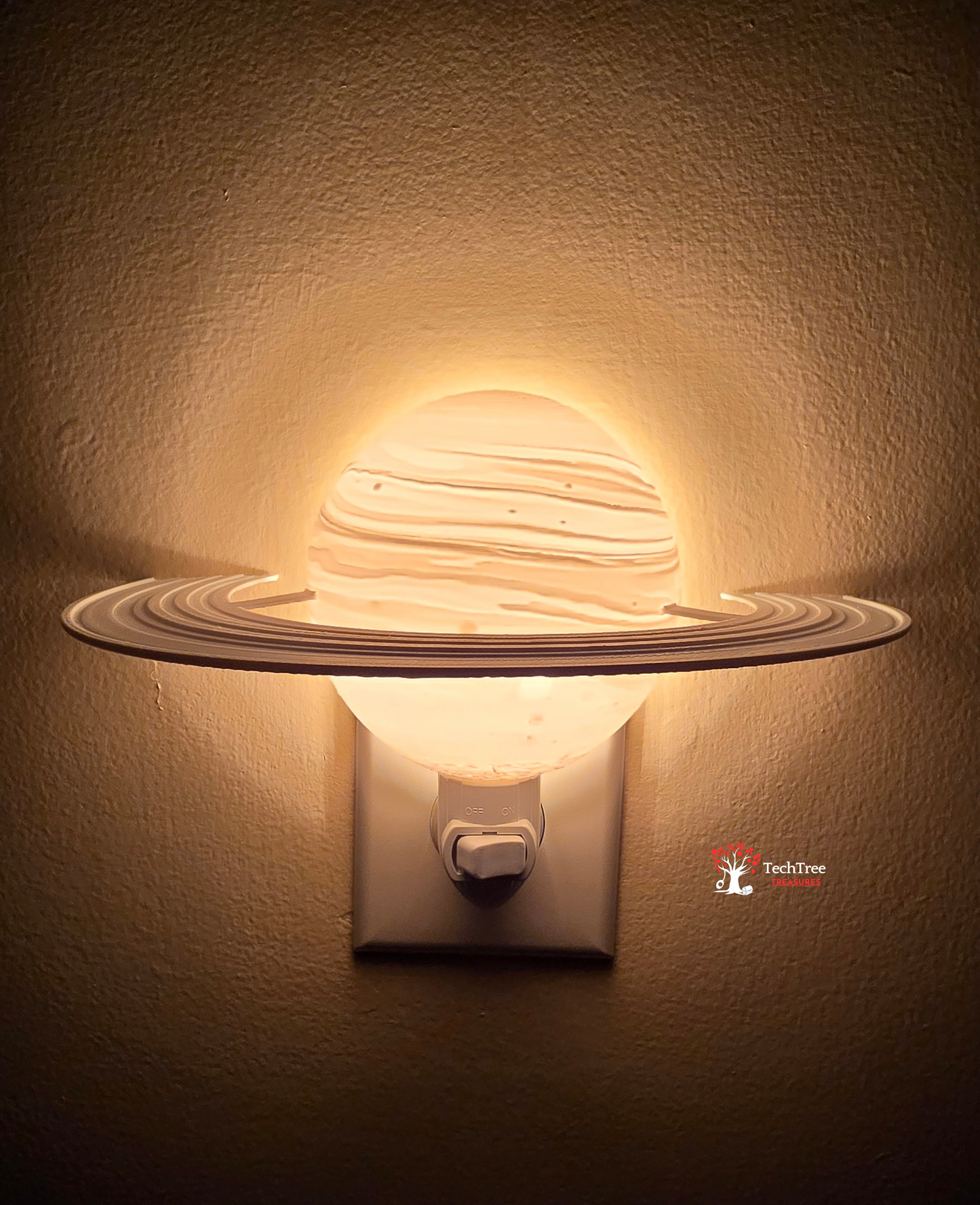 Moon and Saturn Illuminating Night Lights | $5 off with Planet Lamp Combo