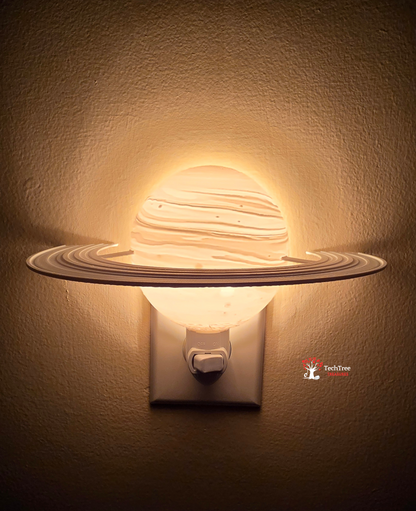 Moon and Saturn Illuminating Night Lights | $5 off with Planet Lamp Combo