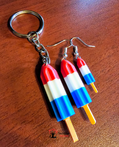 Red, White & Blue Ice Pop Keychain