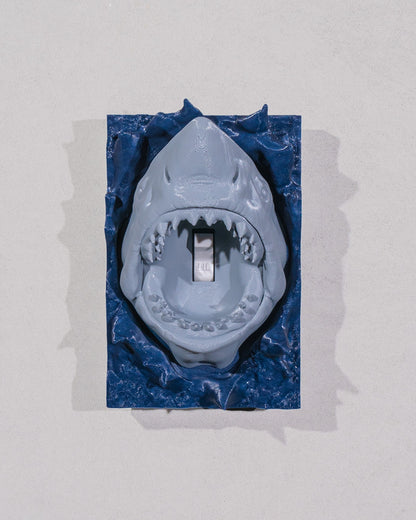 Shark light Switch Cover - Great White Shark WIth Water Splash Light Base