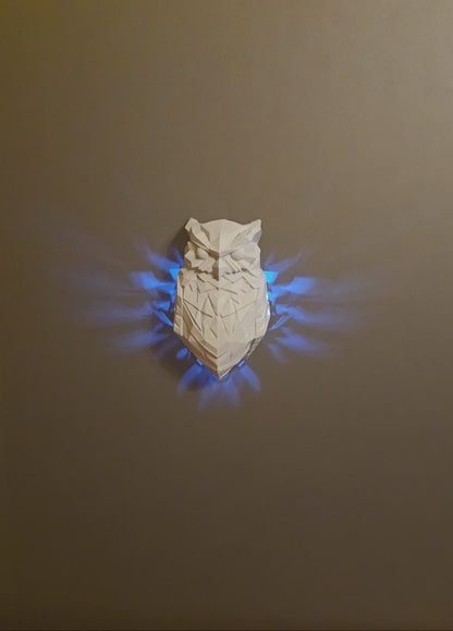 The Enchanted Night Owl Hanging Wall Light / Wall Mounted Light / Wall Art / Battery Wall Light